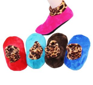Womens Non Slip Slipper Socks Multicolor Comfy Soft Indoor Floor Booties, 4 Pairs Womens Non Slip Slipper Socks Multicolor Comfy Soft Indoor Floor Booties, 4 Pairs